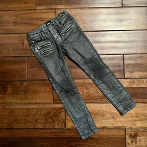 Hudson Kids Grey Skinny Jeans with Zipper Details - Size 5